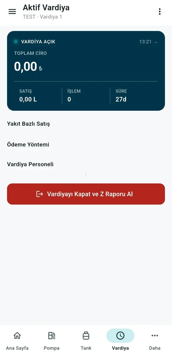 AX Mobil — Aktif Vardiya