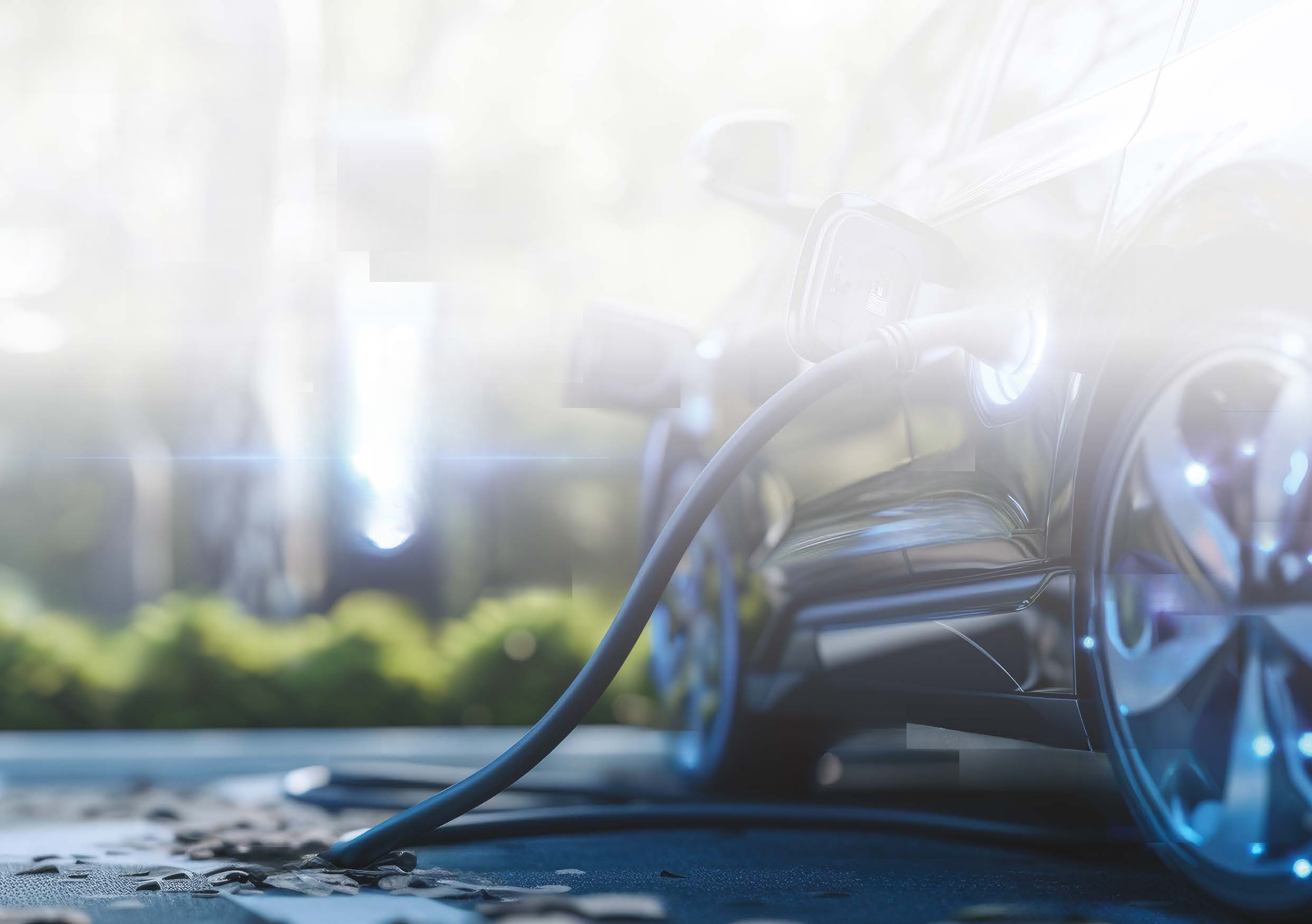 EV charging cable close-up