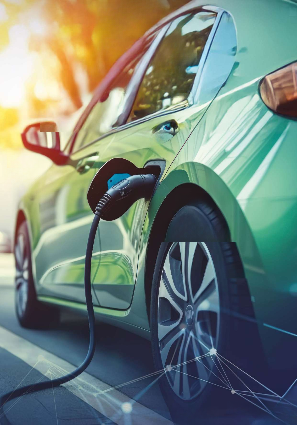 EV charging socket close-up